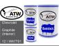 Preview: Chevrolet, Graphite (Interior), 12 / WA7701: 500ml Lackdose + 500ml Klarlack + 250ml Härter - Set, von ATW Autoteile West.